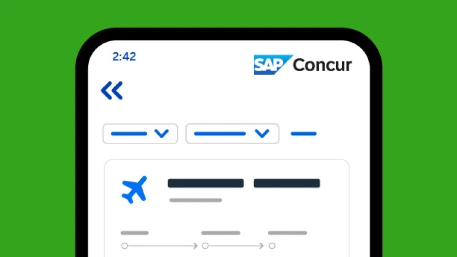 Concur Travel のサイト画面