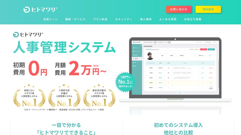 ヒトマワリ のサイト画面