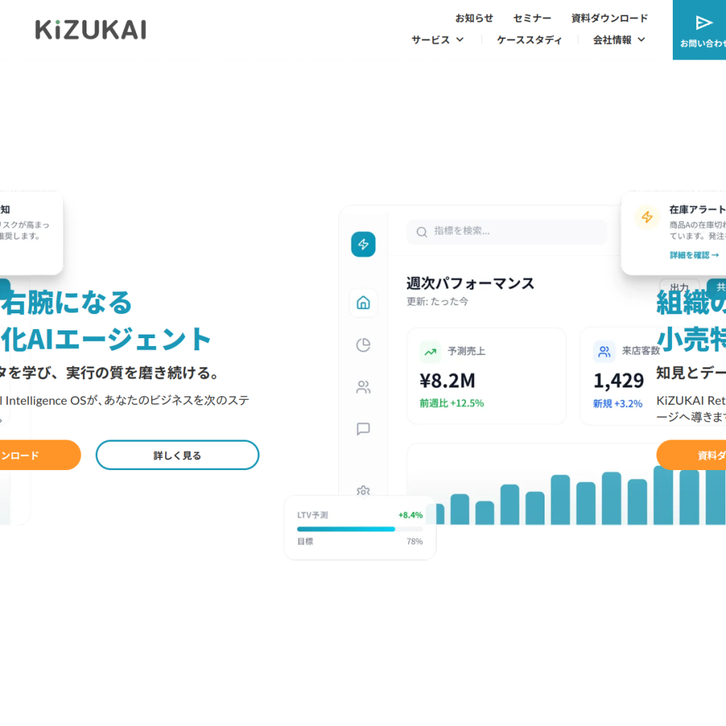 KiZUKAI（キヅカイ） のサイト画面
