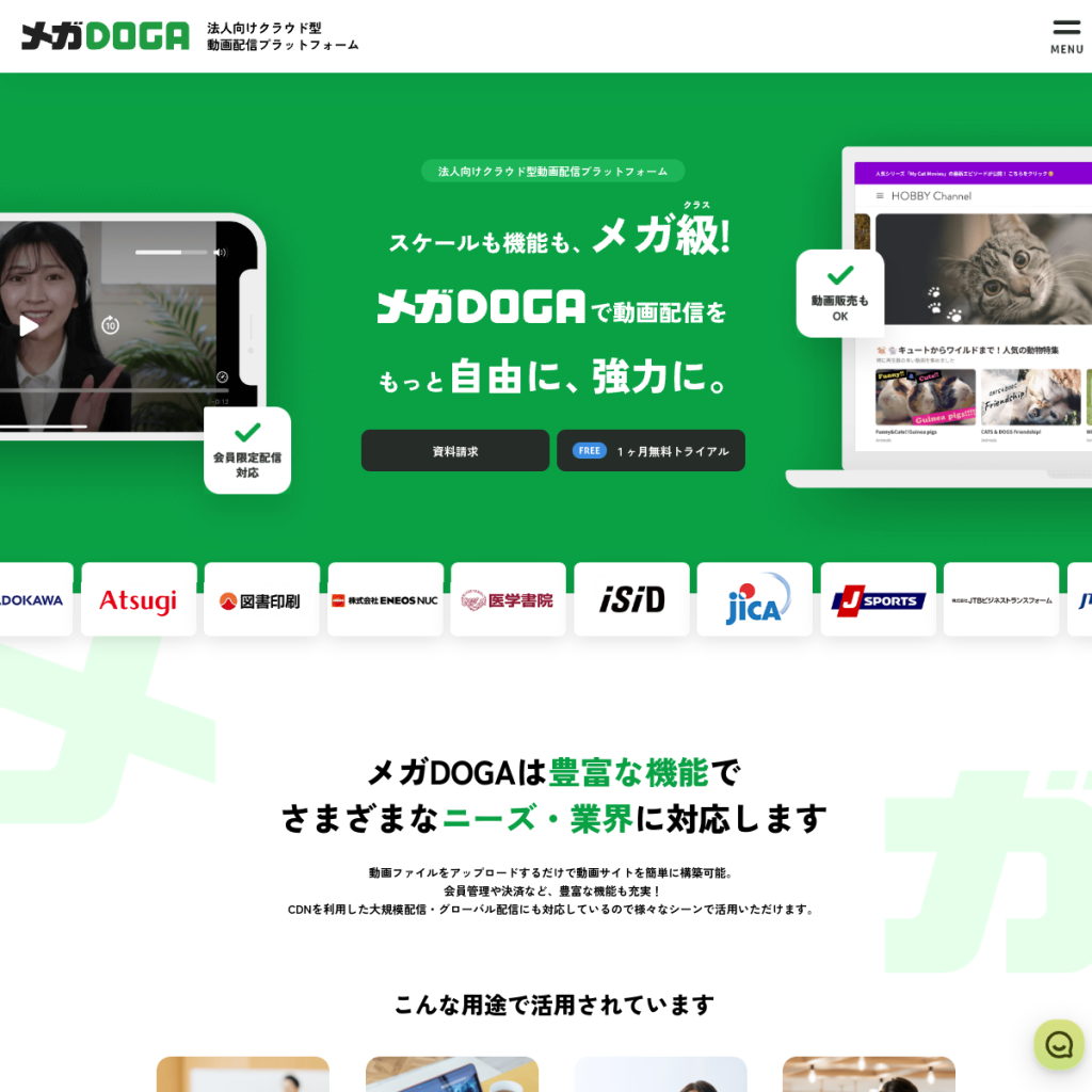 メガDOGA(メガドーガ) のサイト画面